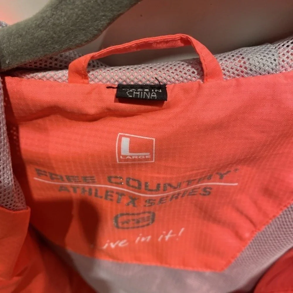 Free Country Women's L Orange/gray Athletic Jacket‎ 3642
